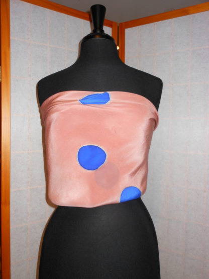 Blue Circles Square Scarf - Image 3