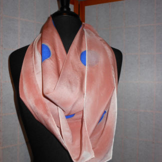 Blue Circles Square Scarf