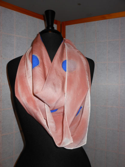 Blue Circles Square Scarf