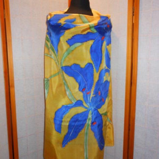 Blue Lilies Square Scarf